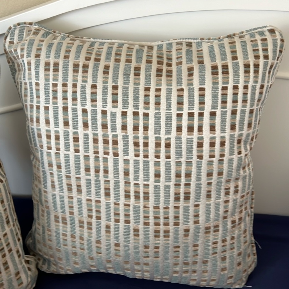 Two decorative pillows 18”